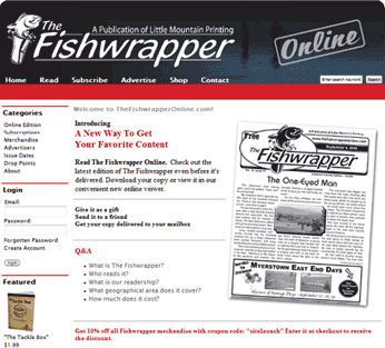 Visit The Fishwrapper site! - www.TheFishwrapperOnline.com